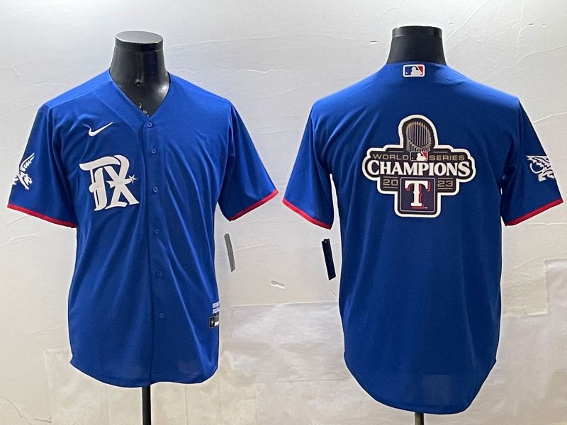 Men Texas Rangers Blank Blue City Edition 2025 Nike MLB Jersey style 6->texas rangers->MLB Jersey